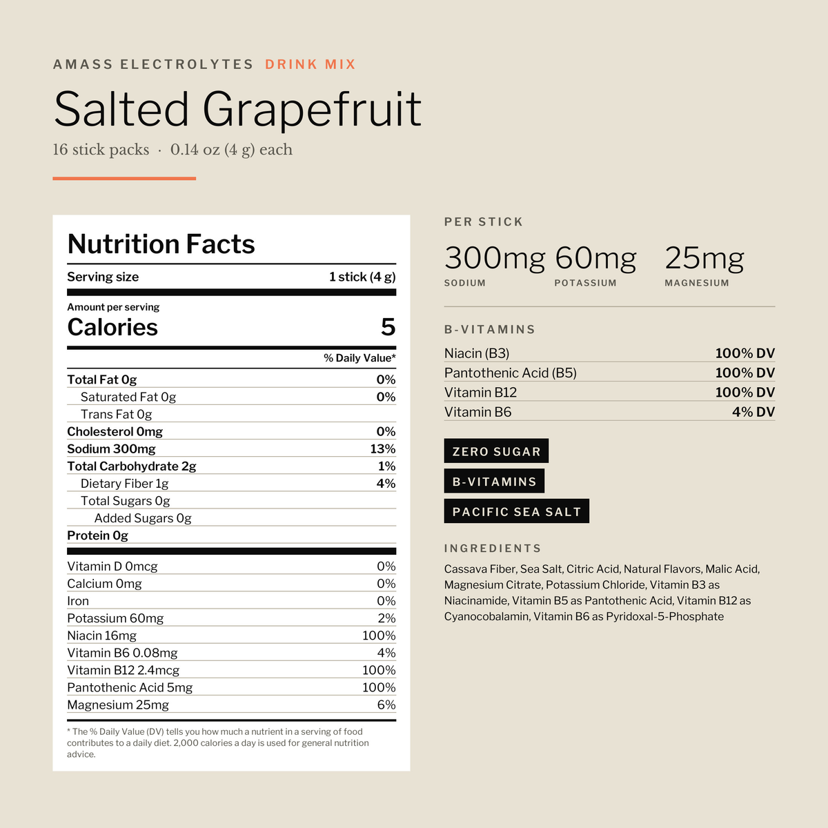 Salted Grapefruit Electrolyte Powder