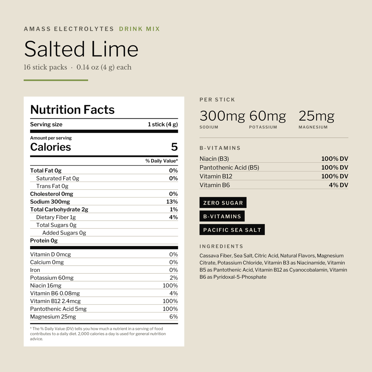 Salted Lime Electrolyte Powder